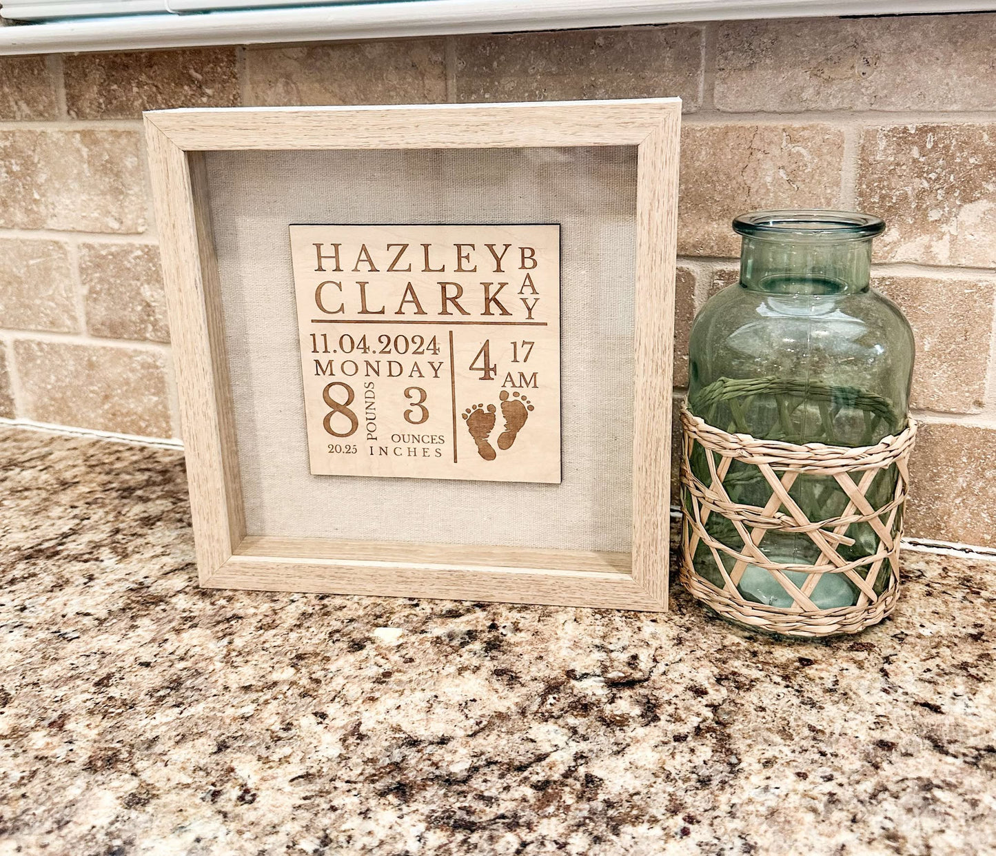 Baby Birth Stat Shadow Box