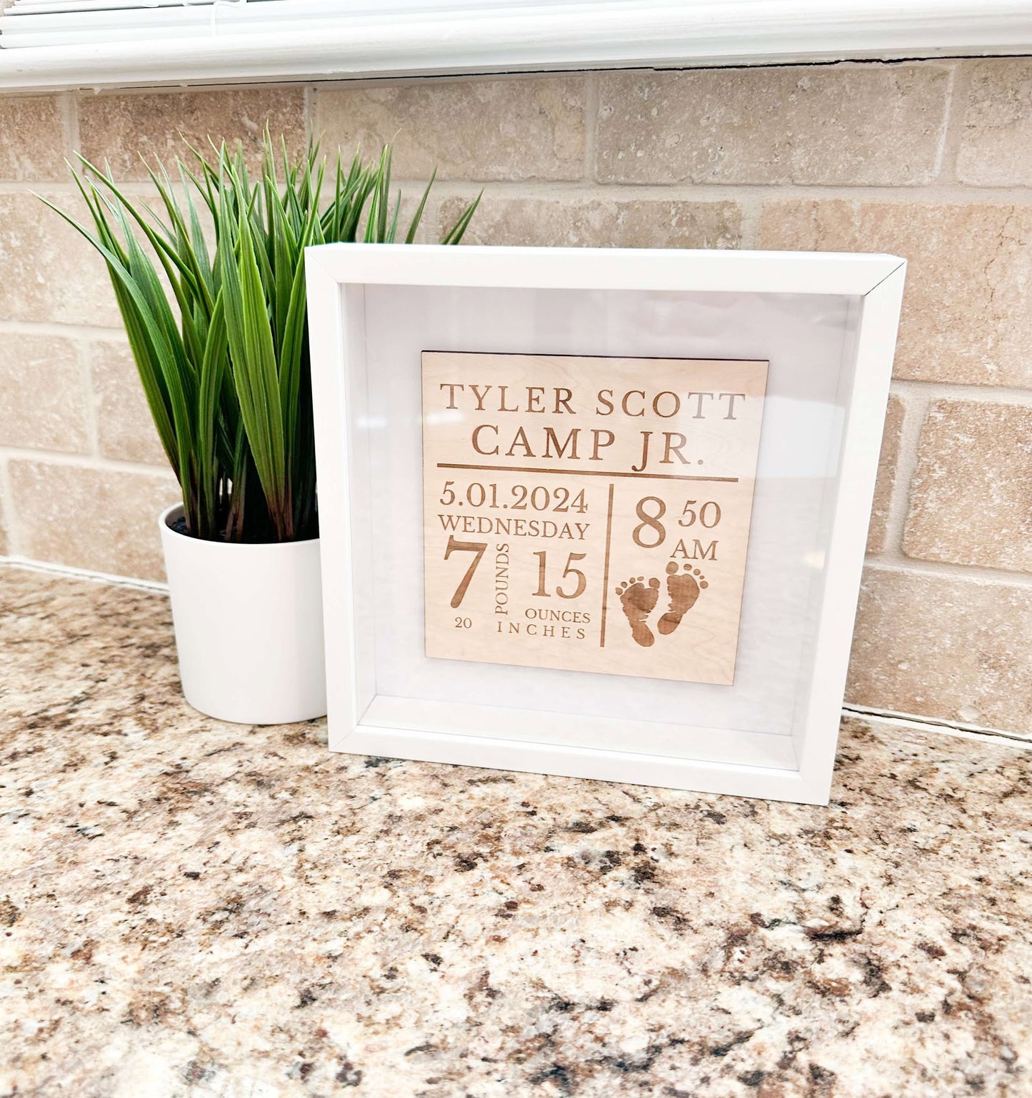Baby Birth Stat Shadow Box
