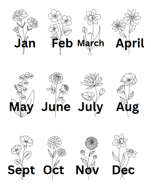 Birth Month Flower Necklace