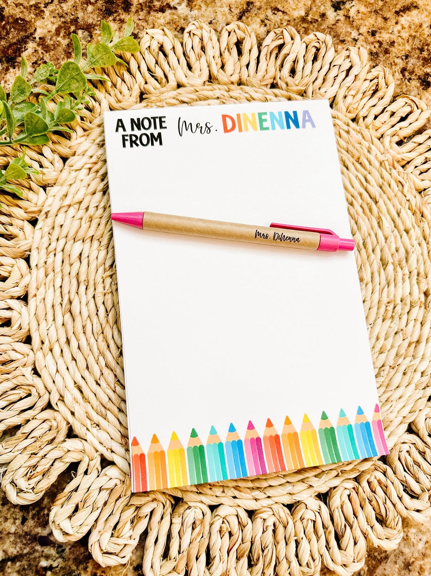 π Personalized Teacher Notepad