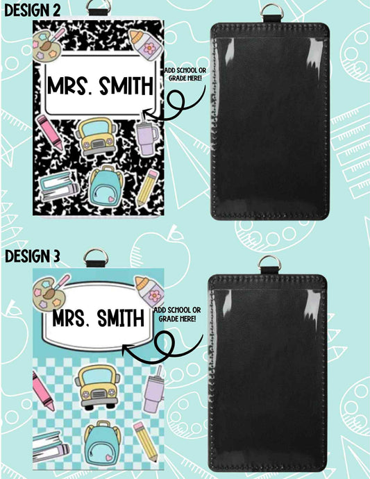 Personalized Teacher Lanyard/ ID Holder