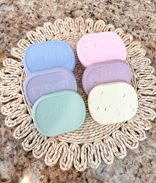 Personalized Silicone Snack Containers-Set of 3
