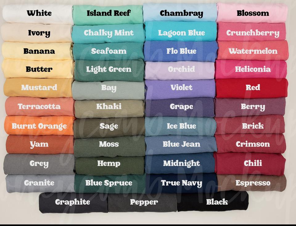 Floral Custom Mascot T-Shirt  COMFORT COLORS ONLY
