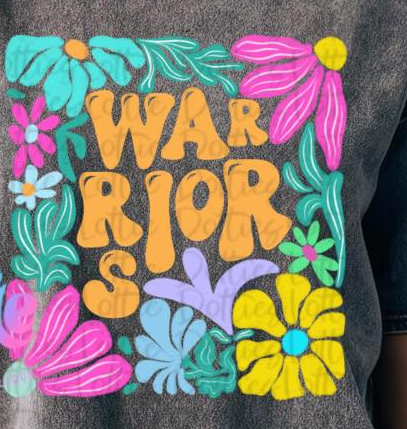 Floral Custom Mascot T-Shirt  COMFORT COLORS ONLY