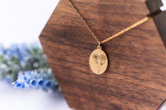 Birth Month Flower Necklace