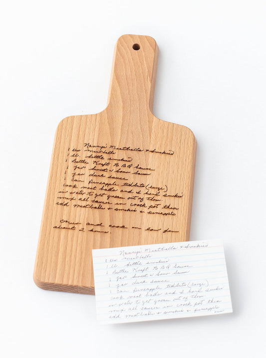 Custom Handwriting Recipe Board