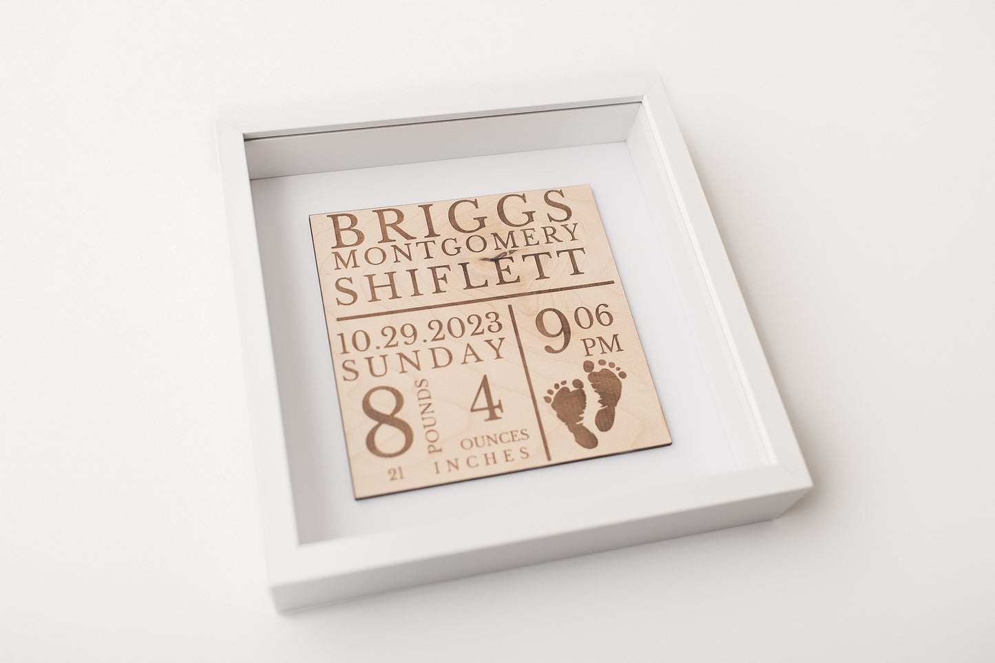 Baby Birth Stat Shadow Box