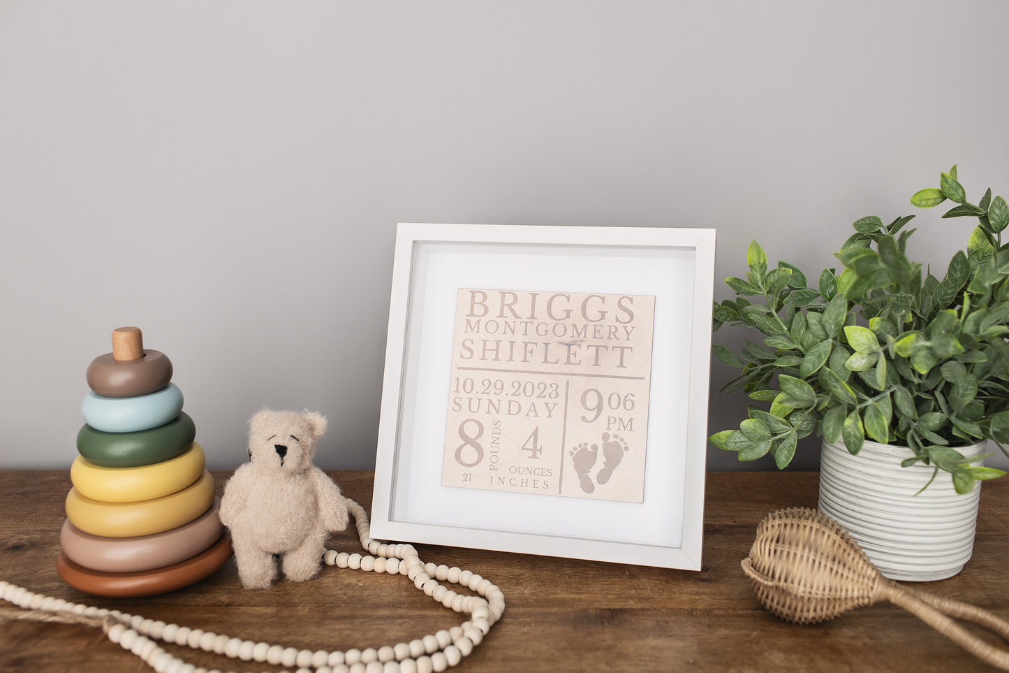 Baby Birth Stat Shadow Box