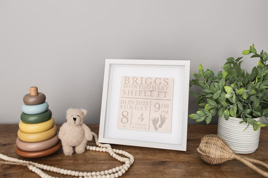 Baby Birth Stat Shadow Box