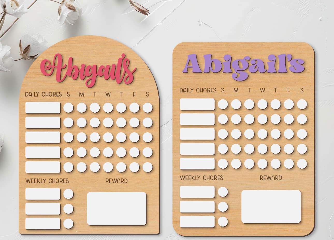 Personalized Chore Charts