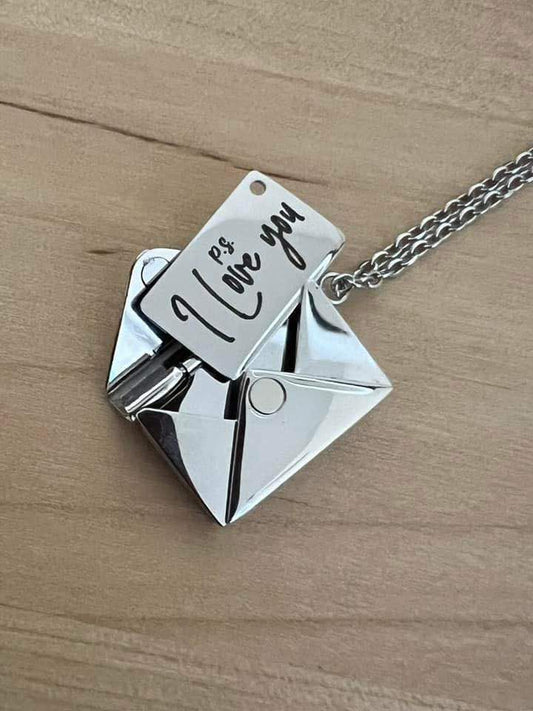 Ps. I Love You Envelope Necklace