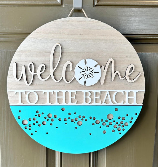 Welcome to the Beach Door Hanger
