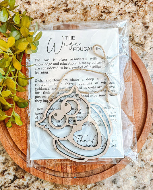 Wise Educator Ornament/ Hanging Charm